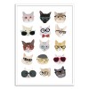 Art-Poster - Cats with glasses - Hanna Melin