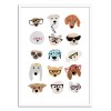 Art-Poster - Dogs with glasses - Hanna Melin