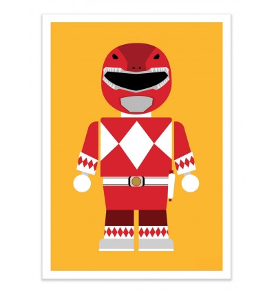 Art-Poster - Power Rangers Red Toy - Rafa Gomes