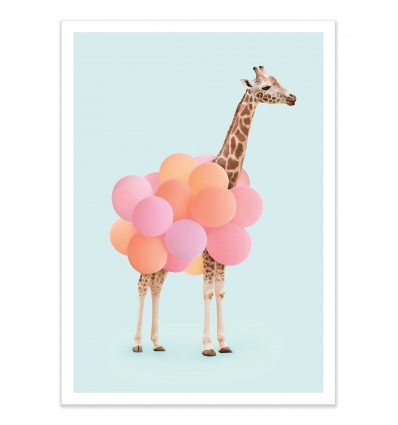 Art-Poster - Giraffe Balloon - Paul Fuentes