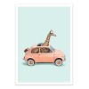 Art-Poster - Giraffe car - Paul Fuentes