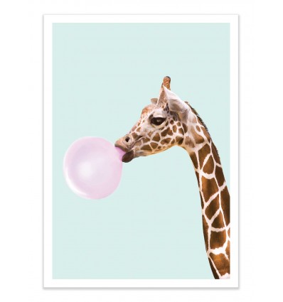 Art-Poster - Bubblegum Giraffe - Paul Fuentes