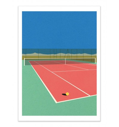 Art-Poster - Tennis court in the desert - Rosi Feist