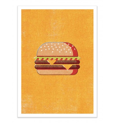 Art-Poster - Fast Food Burger - Daniel Coulmann