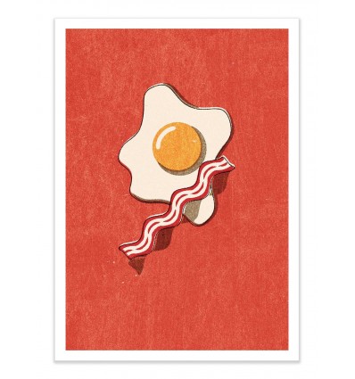 Art-Poster - Fast Food eggs and bacon - Daniel Coulmann