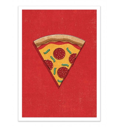 Art-Poster - Fast Food Pizza - Daniel Coulmann