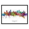 Art-Poster - Vancouver Canada Skyline (Colored Version) - Michael Tompsett