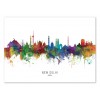 Art-Poster - New Dehli India Skyline (Colored Version) - Michael Tompsett