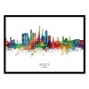 Art-Poster - Bogota Colombia Skyline (Colored Version) - Michael Tompsett