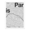 Art-Poster - Paris Minimalist map - Florent Bodart