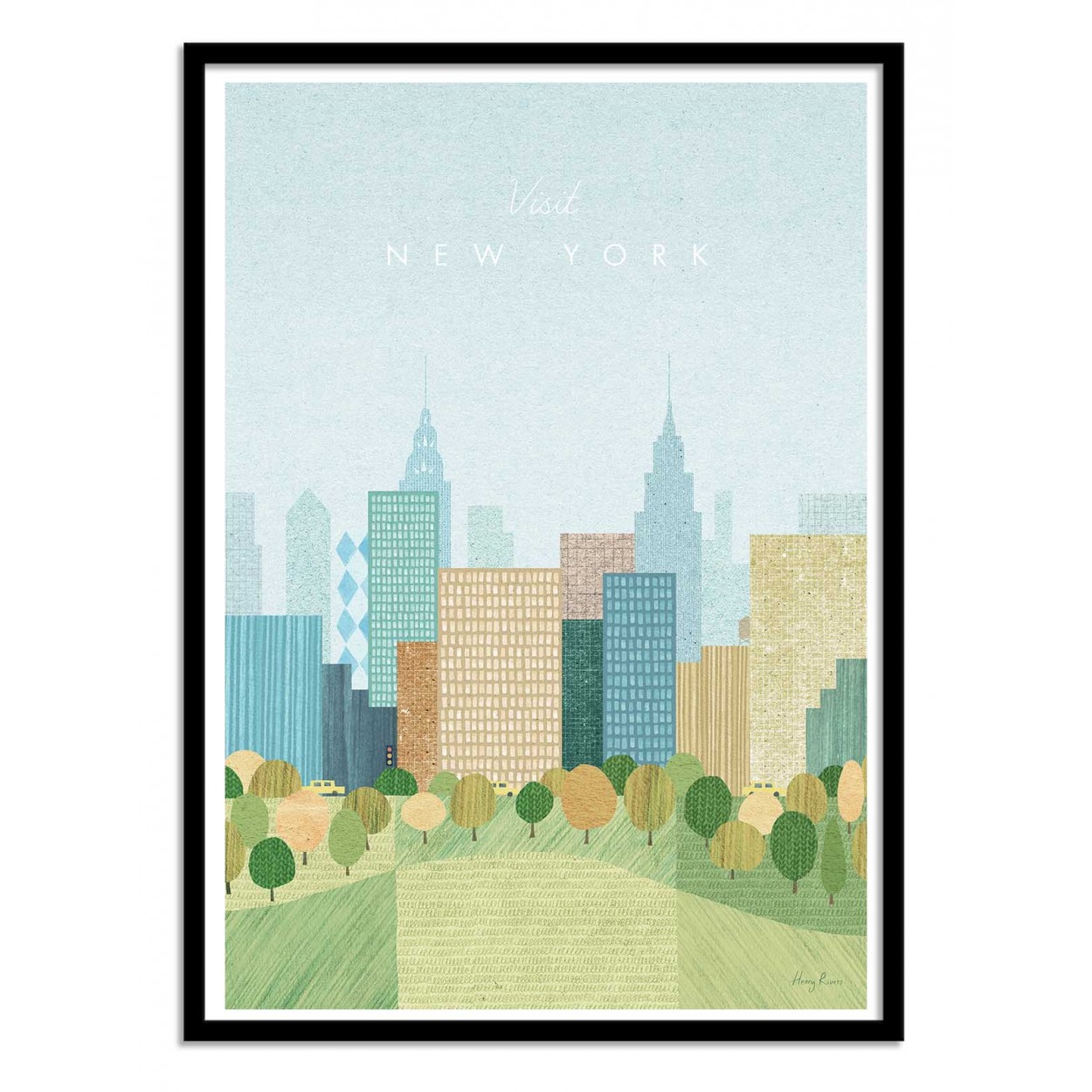 Wall Editions Art-Poster Henry Rivers Visit New-York Version 2 