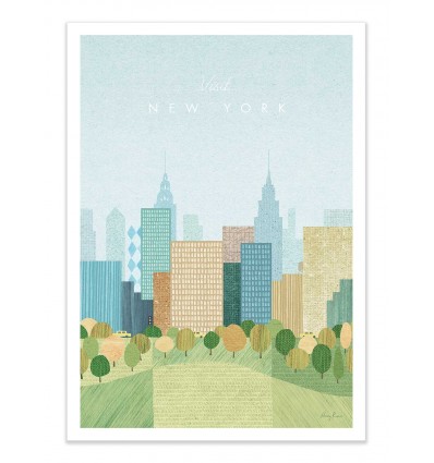 Art-Poster - Visit New-York Version 2 - Henry Rivers