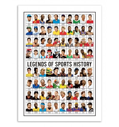 Art-Poster - Legends of Sports History - Olivier Bourdereau