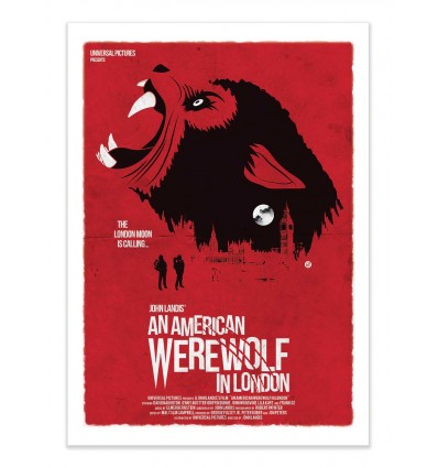Art-Poster - An american wolf in London - Alain Bossuyt