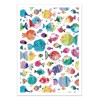 Art-Poster - Cute Puffer Fishes Watercolor Multi - Ninola
