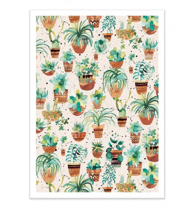 Art-Poster - Home succulent plant Pots White - Ninola