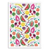 Art-Poster - Tropical Fruits Papaya Pitaya - Ninola