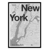 Art-Poster - New-York Minimalist map - Florent Bodart