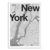 Art-Poster - New-York Minimalist map - Florent Bodart