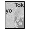 Art-Poster - Tokyo Minimalist map - Florent Bodart