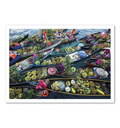 Art-Poster - Market boats