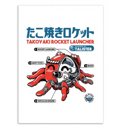 Art-Poster - Takoyaki rocket launcher - Paiheme studio