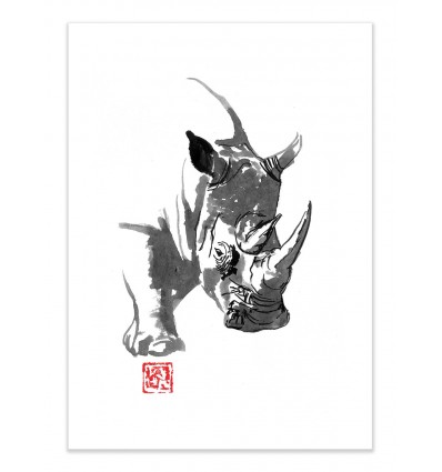 Art-Poster - Rhino - Pechane Sumie