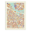 Art-Poster - Amsterdam Rainbow map - Muzungu