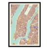 Art-Poster - New-York City Rainbow map - Muzungu
