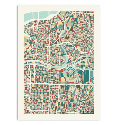Art-Poster - Osaka map - Muzungu