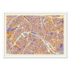 Art-Poster - Paris Rainbow map - Muzungu