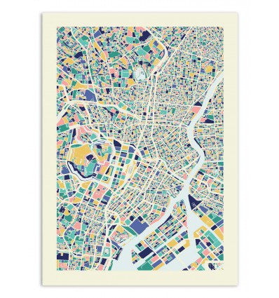 Art-Poster - Tokyo map - Muzungu