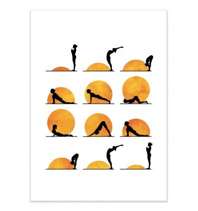Art-Poster - Yoga sun - Kubistika