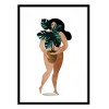 Art-Poster - Nude with plant - Kubistika