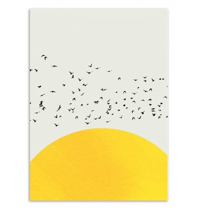 Art-Poster - A thousand birds - Kubistika