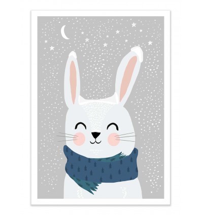 Art-Poster - Schneehase rabbit