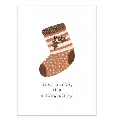 Art-Poster - Dear Santa it's a long story - Orara Studio