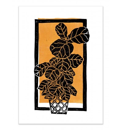 Art-Poster - Fiddle leaf Fig Block - Bianca Green
