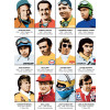 Art-Poster - Legendary Formula 1 Drivers - Olivier Bourdereau