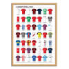 Art-Poster 50 x 70 cm - Legendary Football Teams - Olivier Bourdereau - Cadre bois chêne
