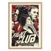 Art-Poster - Fight Club - Joshua Budich - Cadre bois chêne