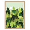 Art-Poster - Forest Mountains - Elisabeth Fredriksson - Cadre bois chêne