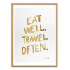 Art-Poster - Eat well, travel often - Cat Coquillette