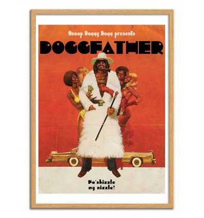 Art-Poster - doggfather - David Redon - Cadre bois chêne