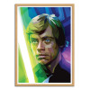 Art-Poster - Luke Skywalker - Liam Brazier - Cadre bois chêne