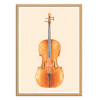 Art-Poster - Cello - Florent Bodart - Cadre bois chêne