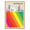Art-Poster - San Francisco 68 - Bo Lundberg - Cadre bois chêne