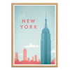 Art-Poster - Visit New York - Henry Rivers - Cadre bois chêne