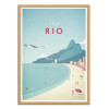 Art-Poster - Visit Rio - Henry Rivers - Cadre bois chêne