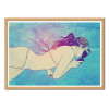 Art-Poster - Swimming Girl - Giuseppe Cristiano - Cadre bois chêne